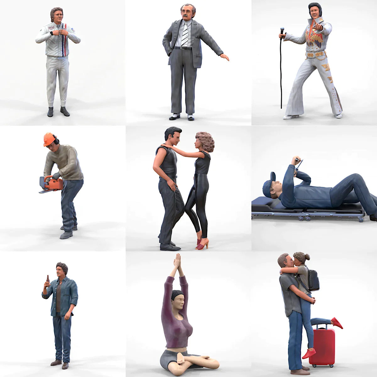 Kategorie-Bild: 1:64 Figuren (Spur S) für Modellautos, Diorama und Modellbau
