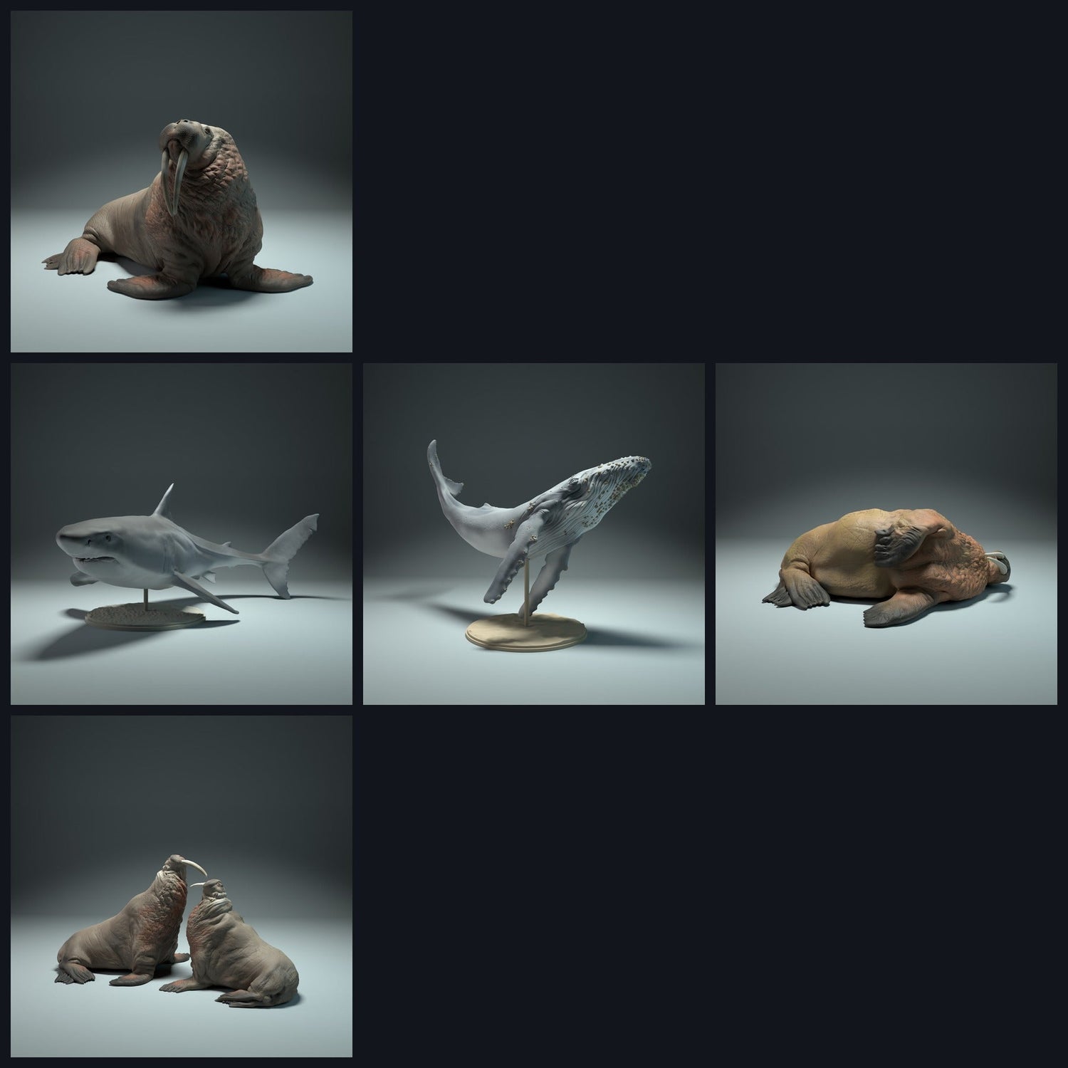 Dit beeld is de categoriefoto voor de release 22_09: Meeres-dierminiaturen voor diorama en modelbouw