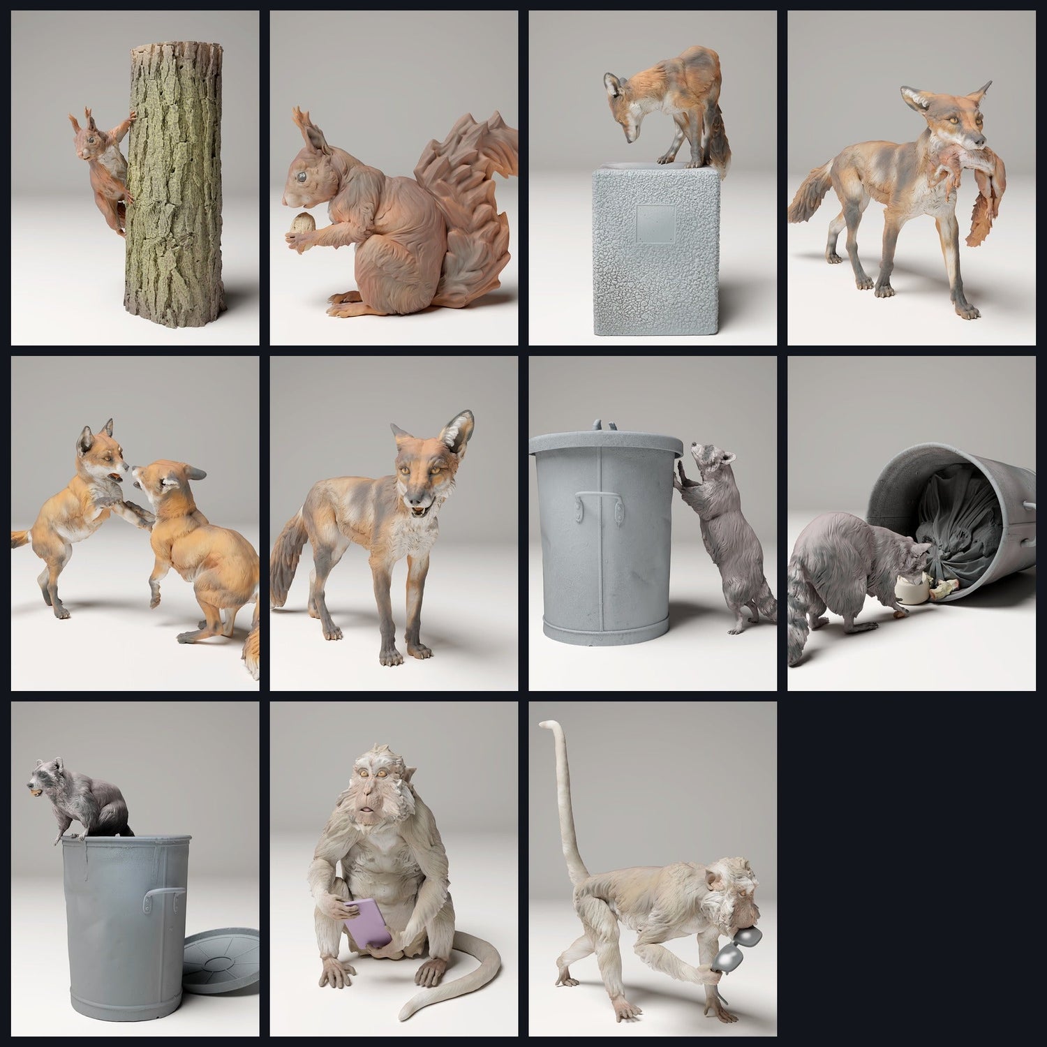 Dit beeld is de categoriefoto voor de release 24_09: Städtische Tierfiguren & Tierminiaturen für Diorama und Modellbau