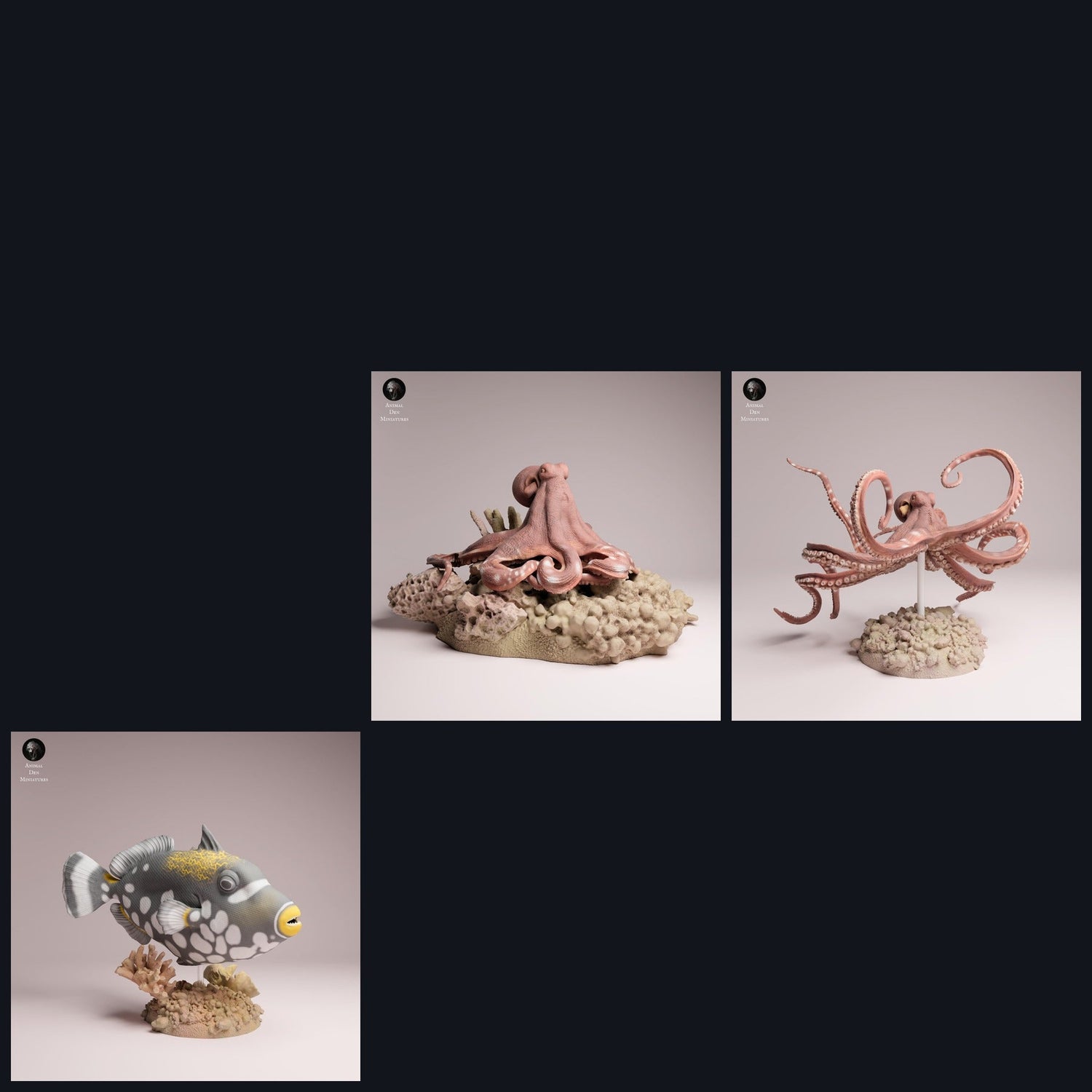 Dit beeld is de categorieafbeelding voor de release 25_10: Riff-dierminiaturen en dierfiguren voor diorama en modelbouw