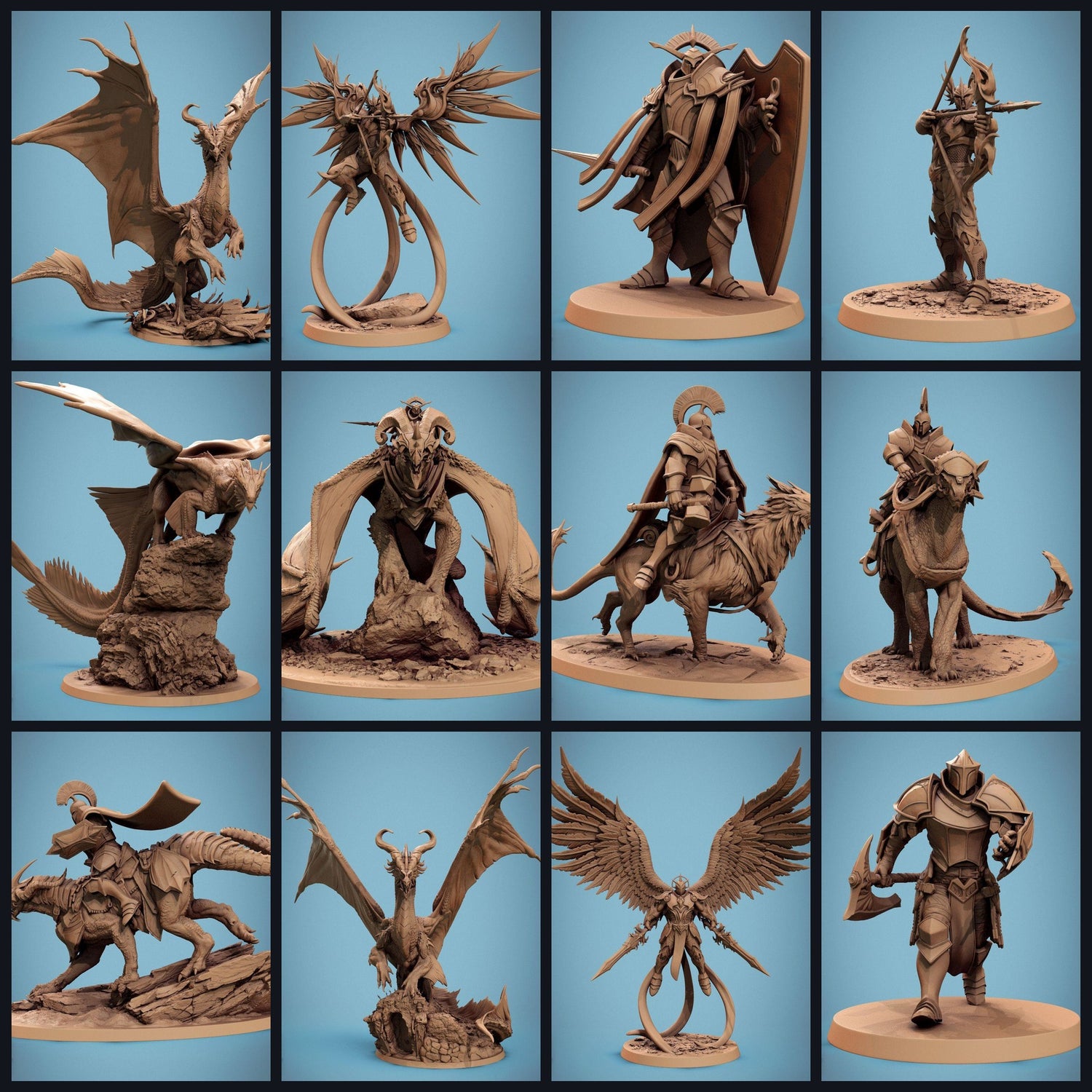 Dieses Bild ist das Kategoriebild für das Release 24_09: Rescale: Bastion of Purity – Fantasy Tabletop Miniaturen