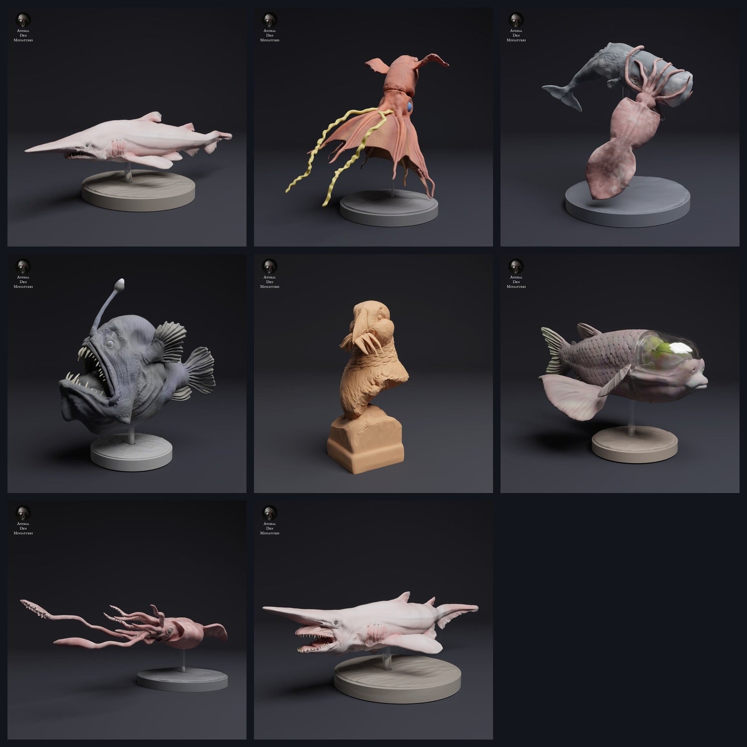 Dit beeld is de categoriefoto voor de release 25_04: Tiefsee-dierminiaturen en dierenfiguren voor diorama en modelbouw