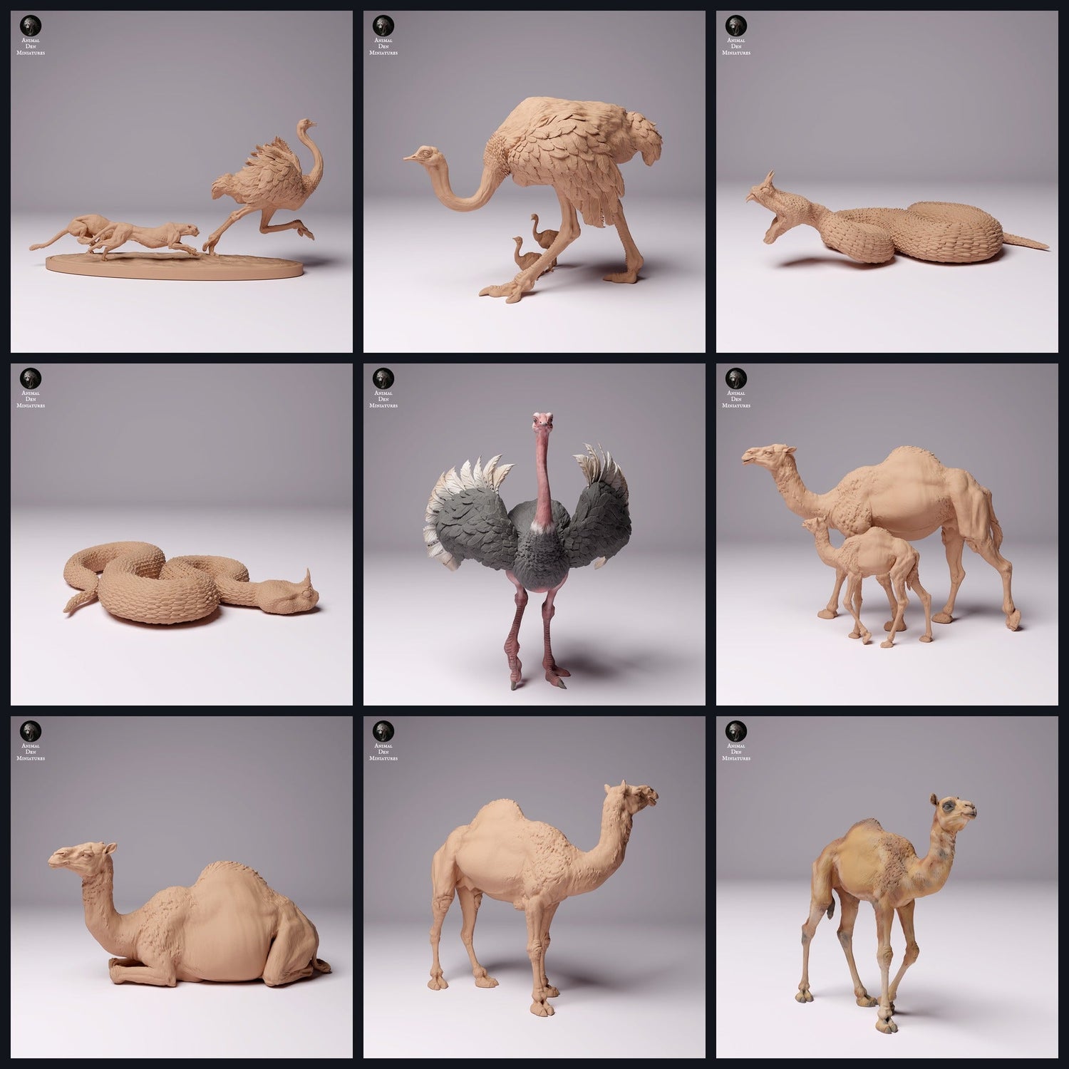 Dit beeld is de categorieafbeelding voor de release 24_07: Sahara-Woestijn Dierminiaturen voor Diorama en Modelbouw