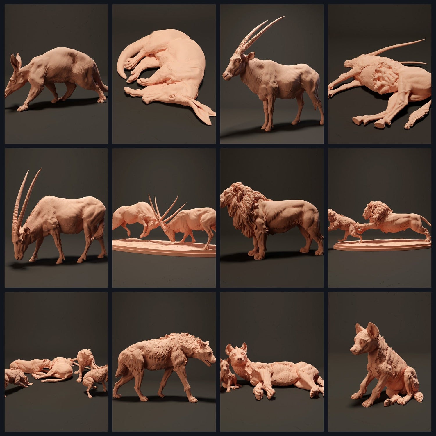 Dit beeld is de categoriefoto voor de release 23_08: Namib-Woestijn dierenfiguren en dierenminiaturen voor diorama & modelbouw