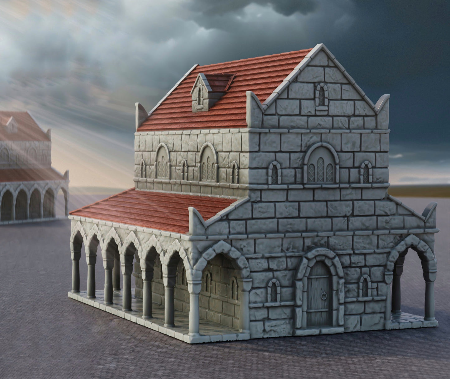 Productfoto Tabletop 28mm The Printing Goes Ever On (TPGEO) 0: Huis A Ivory City - Gebouw Koninkrijk Gonthan - Tabletop Terrain