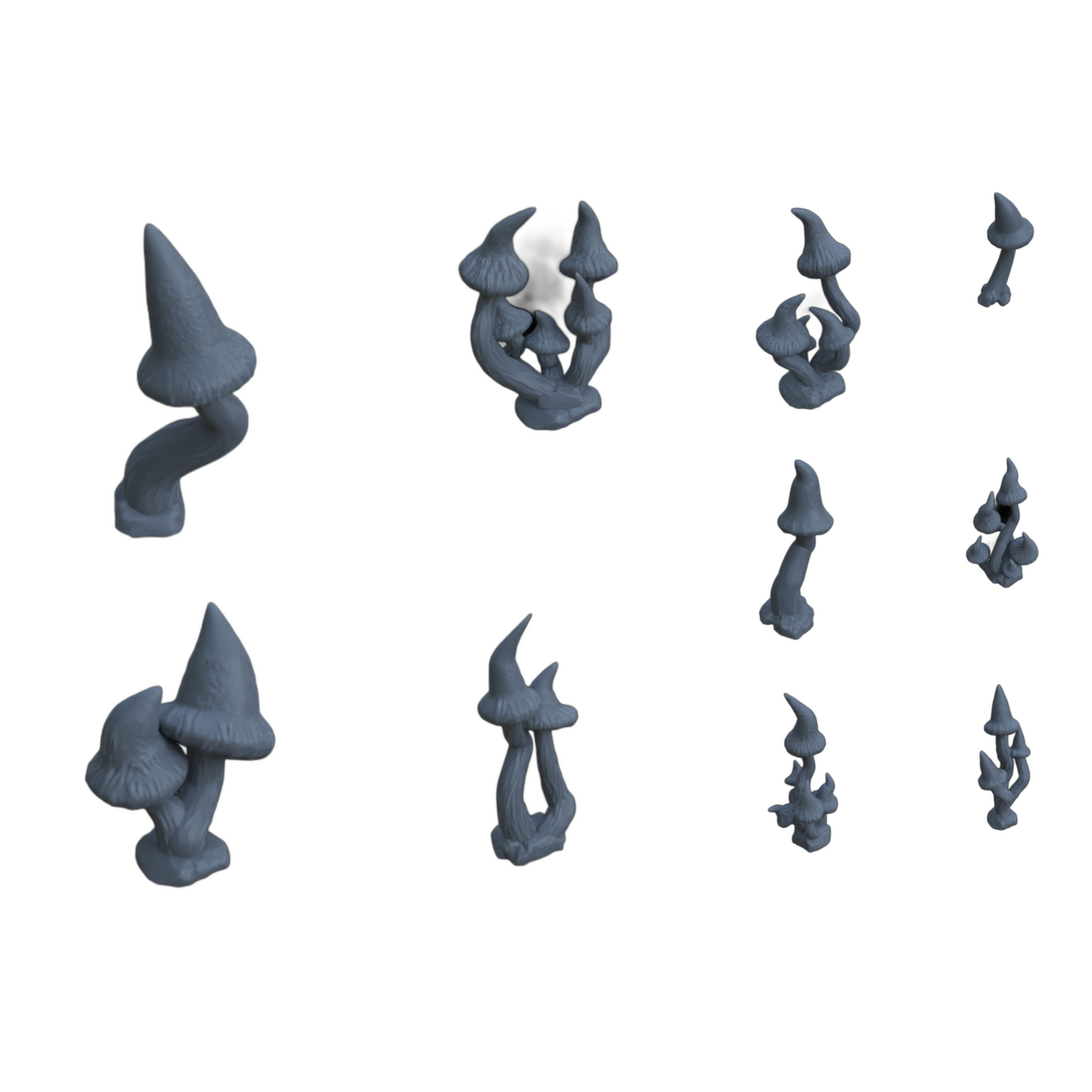 Productfoto diorama en modelbouw decoratie, accessoires: 0: Planten en gewassen: 10 puntige paddenstoelen