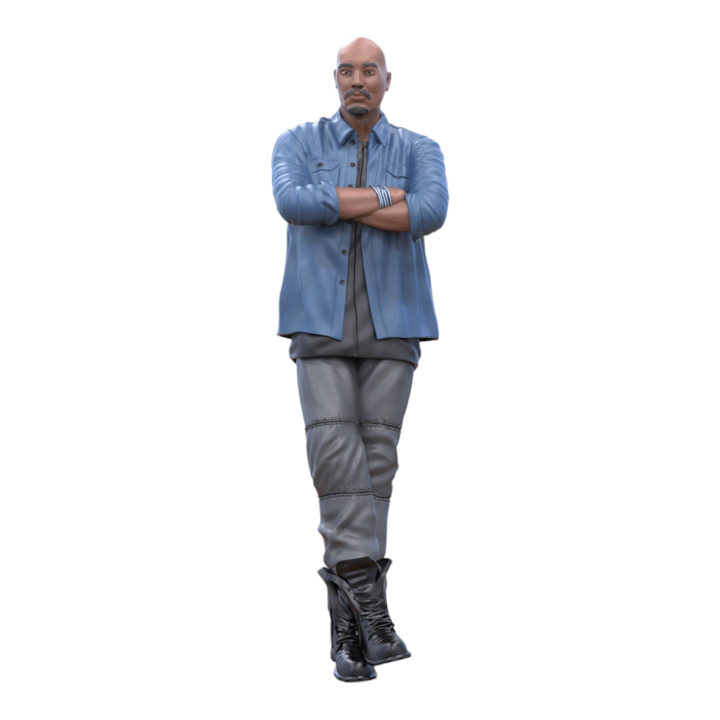 Productfoto diorama en modelbouw miniatuur figuur: man leunend