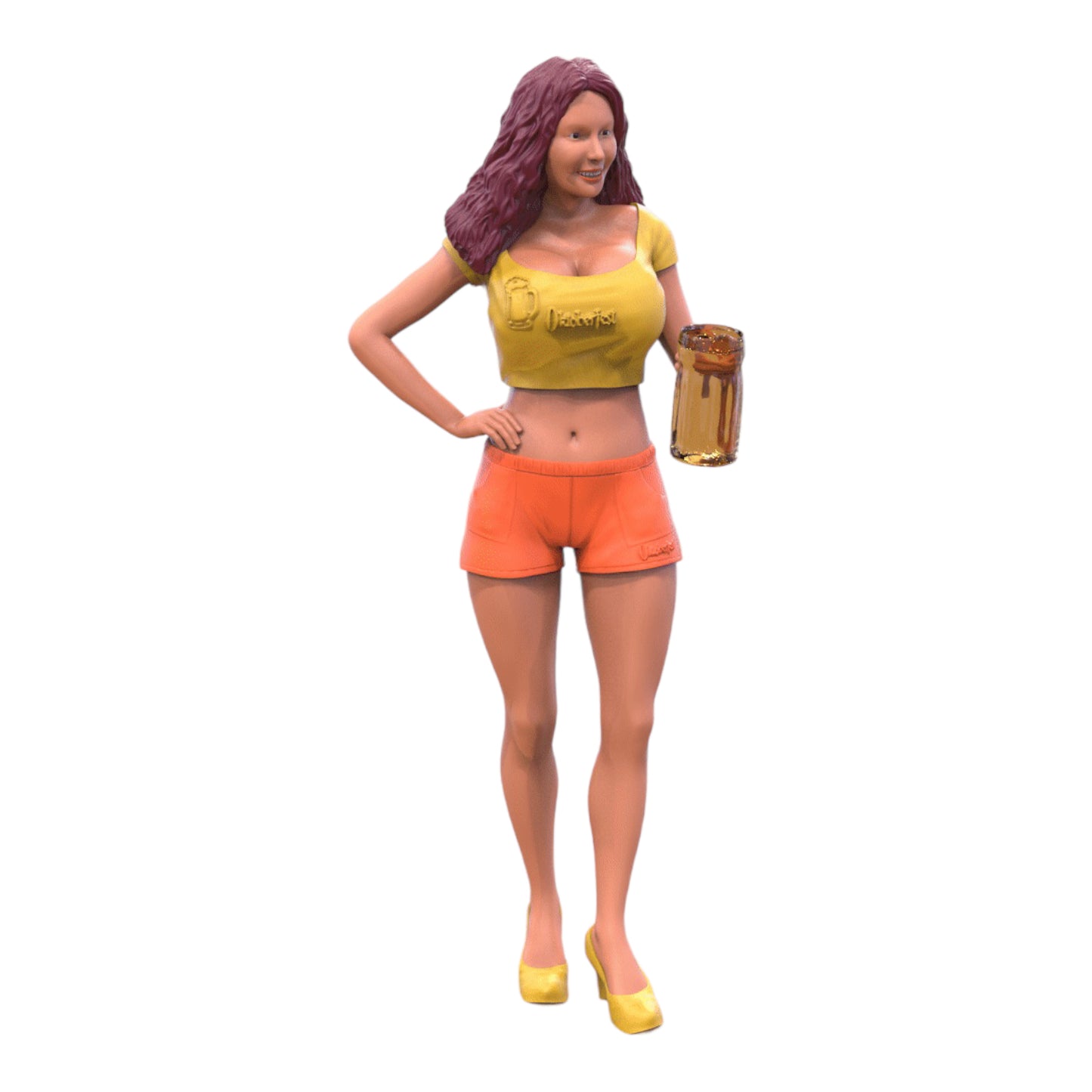 Productfoto Diorama en modelbouw miniatuurfiguur: Sexy vrouw met bierpul