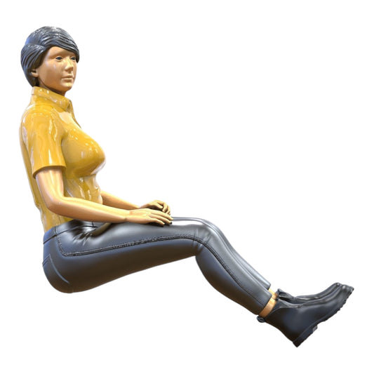 Productfoto diorama en modelbouw miniatuur figuur: vrouw zittend