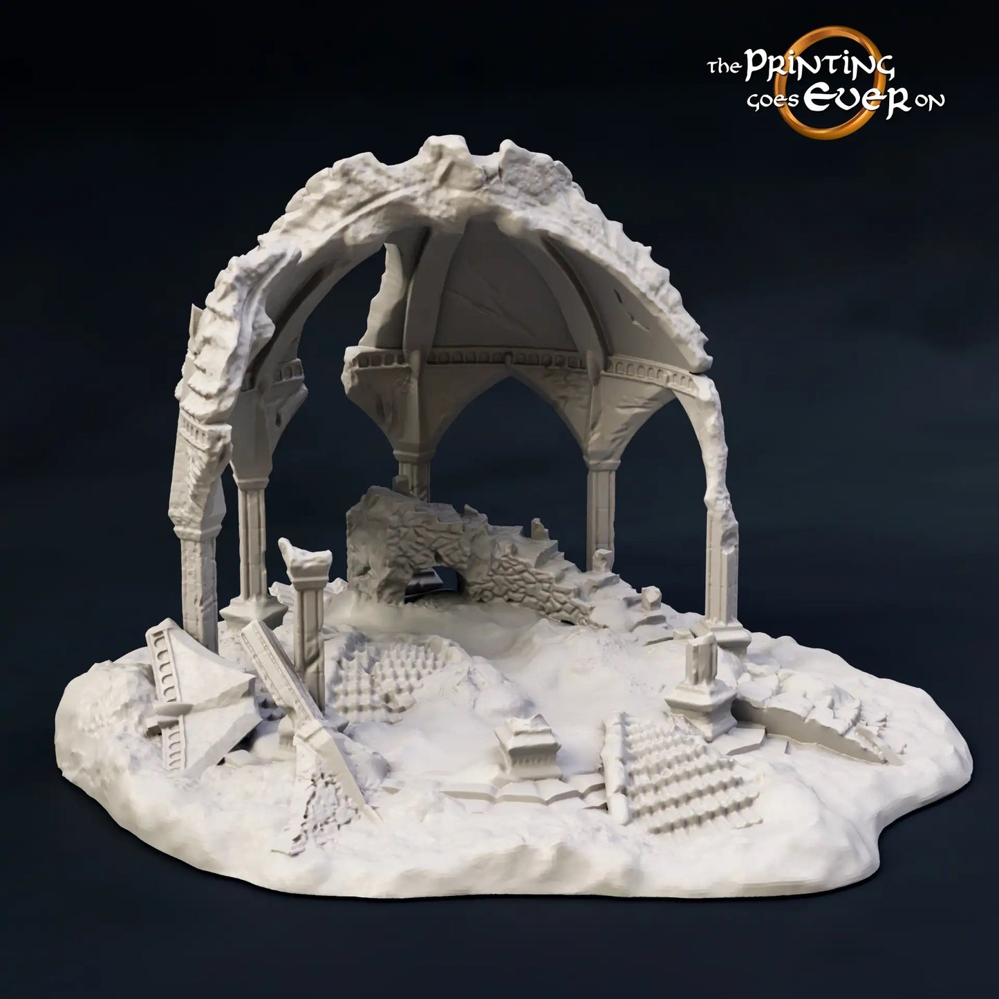Productfoto Tabletop 28mm The Printing Goes Ever On (TPGEO) 0: Fehntop Ruïne - Verloederde Buitenpost van de Wildernis
