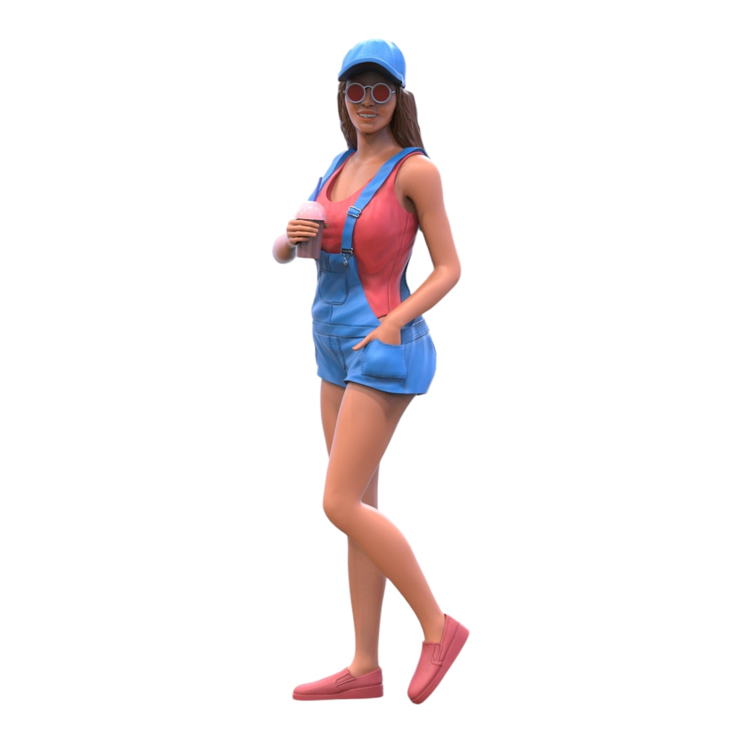 Productfoto Diorama en modelbouw miniatuur figuur: Vrouw met ijs