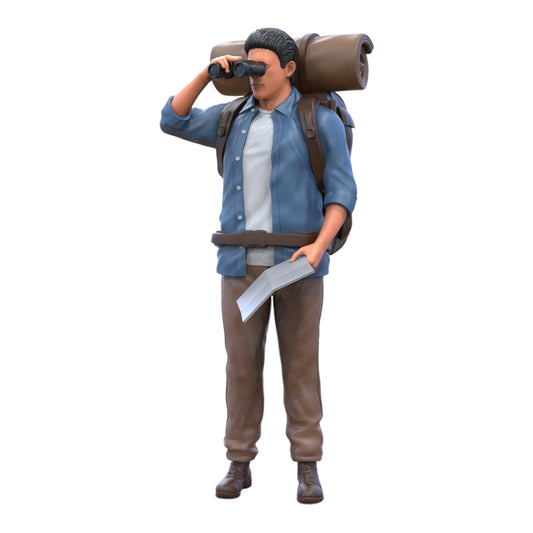 Productfoto Diorama en modelbouw miniatuurfiguur: Wanderer met rugzak