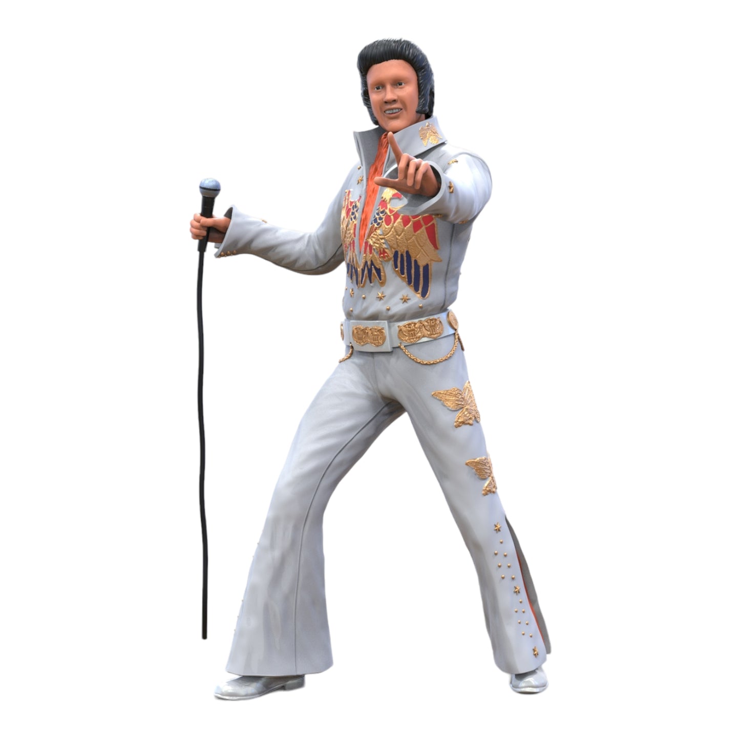 Productfoto diorama en modelbouw miniatuurfiguur: Beroemde zanger