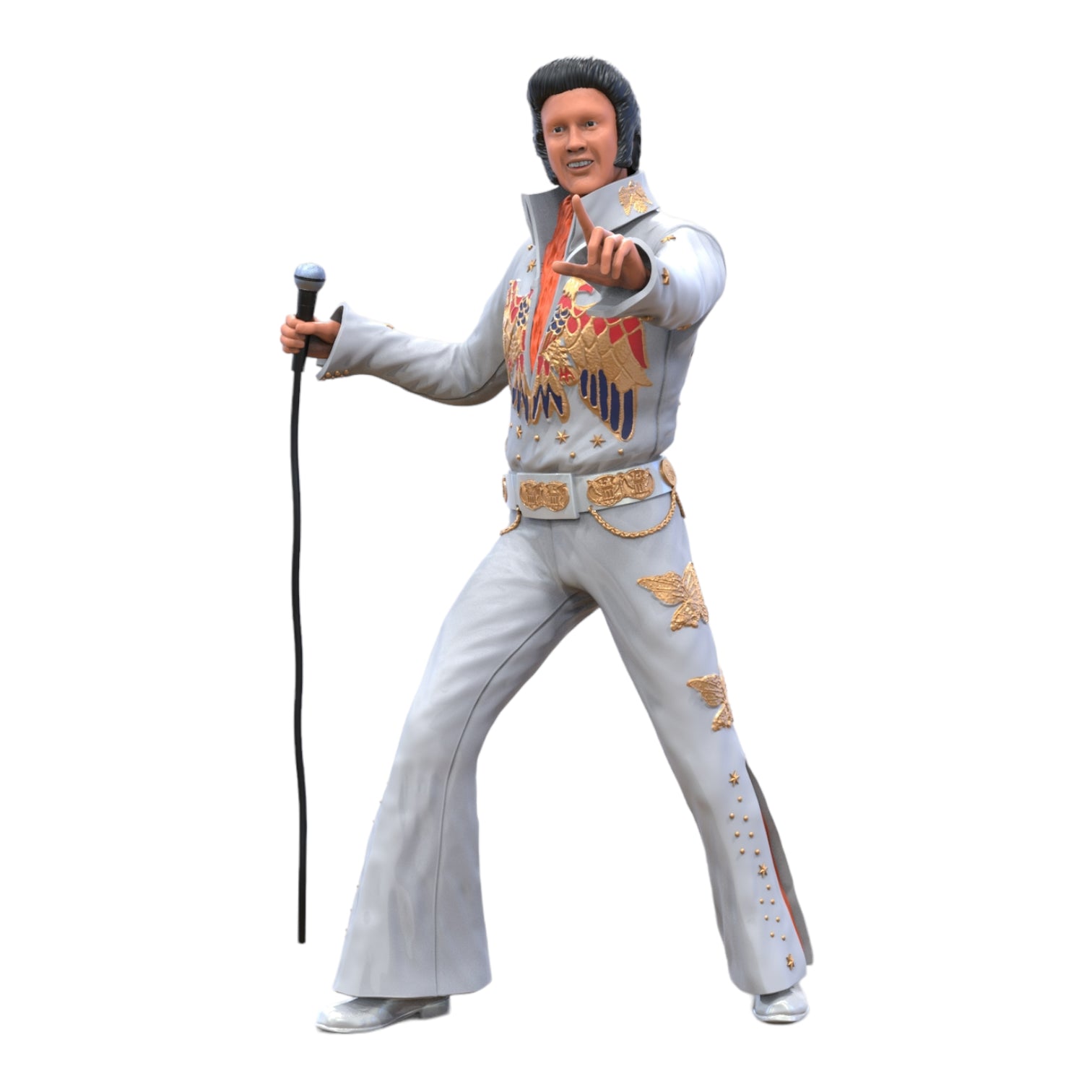 Productfoto diorama en modelbouw miniatuurfiguur: Beroemde zanger