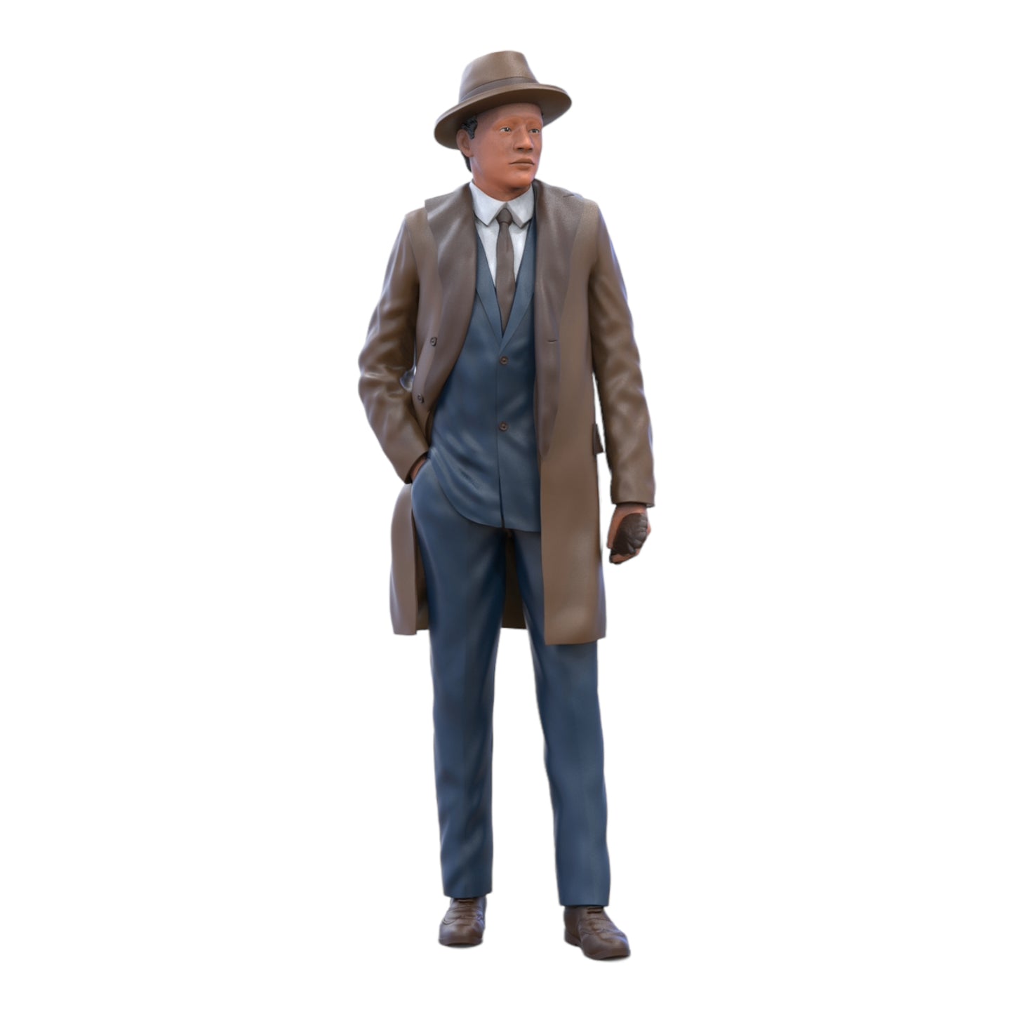 Productfoto diorama en modelbouw miniatuur figuur: man ouderwets - jaren '20 gangster in mantel