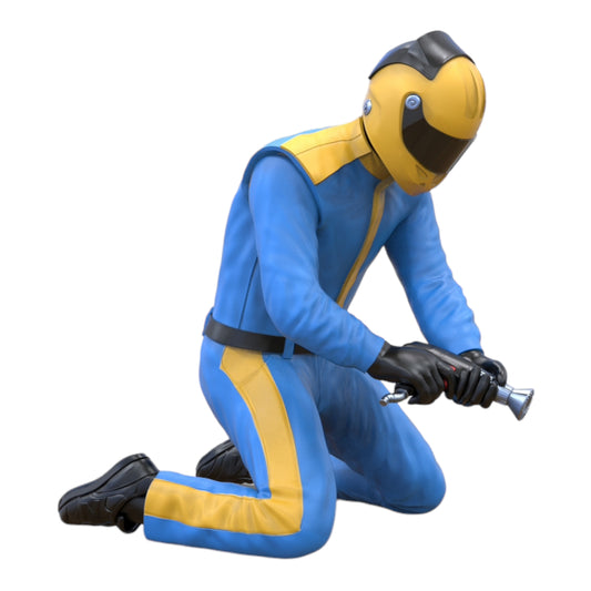 Productfoto Diorama en Modelbouw Miniatuurfiguur: Pit Crew - Monteur bij het Wielenwisselen 1