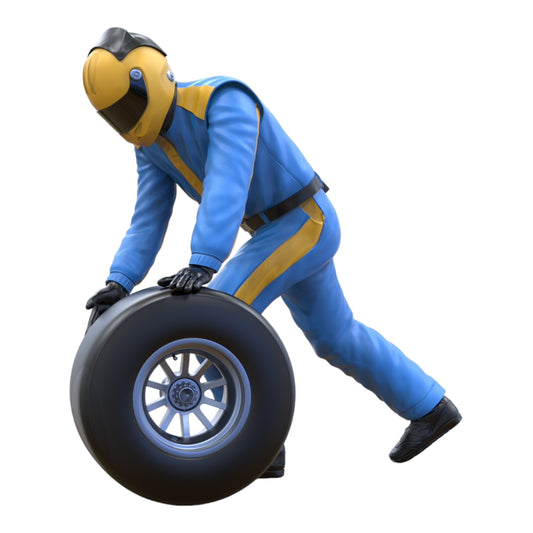 Productfoto Diorama en Modelbouw Miniatuurfiguur: Pit Crew Bandenwissel 2