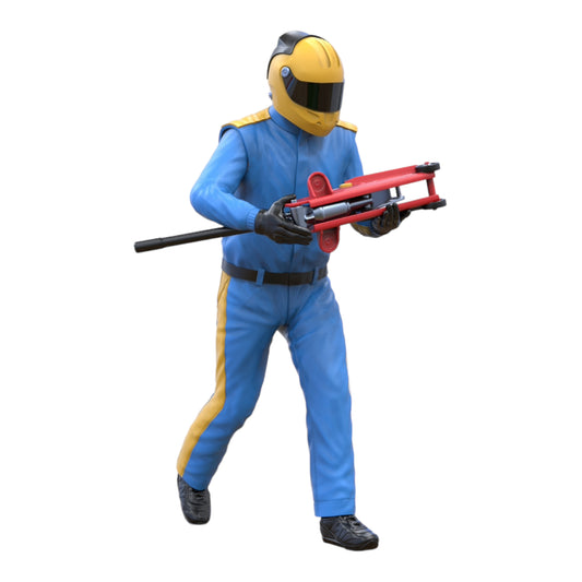 Productfoto Diorama en Modelbouw Miniatuurfiguur: Pit Crew Wagenheber