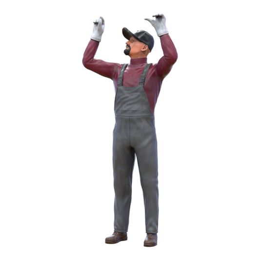 Productfoto Diorama en Modelbouw Miniatuurfiguur: Monteur Ondersteboven 2