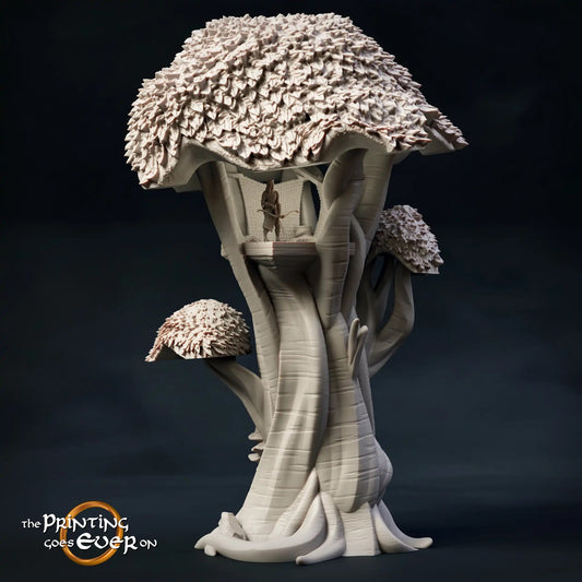 Productfoto Tabletop 28mm The Printing Goes Ever On (TPGEO) 0: Grote Boom van de Elfen - Hoge Uitzichtpunt van de Elfen van het Woud