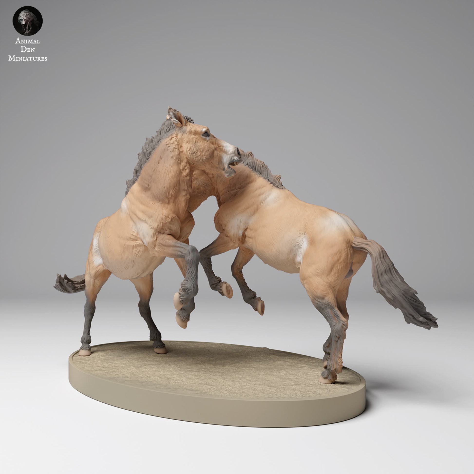 Productfoto Dierfiguur Diorama, Modelbouw: 0: Wilde Dierfiguur: vechtende Przewalski-paarden (Ref 24_12_02)