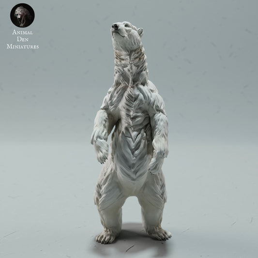 Productfoto Dierfiguur Diorama, Modelbouw: 0: Wilde Dierfiguur: staande IJsbeer – Polar Bear (Ref 01_01_26)