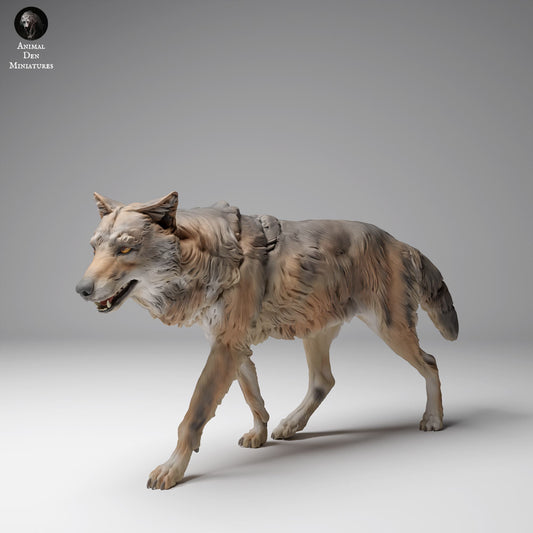 Productfoto Dierfiguur Diorama, Modelbouw: 0: Wilde Dierfiguur: Mongoolse Wolf (Ref 24_12_06)