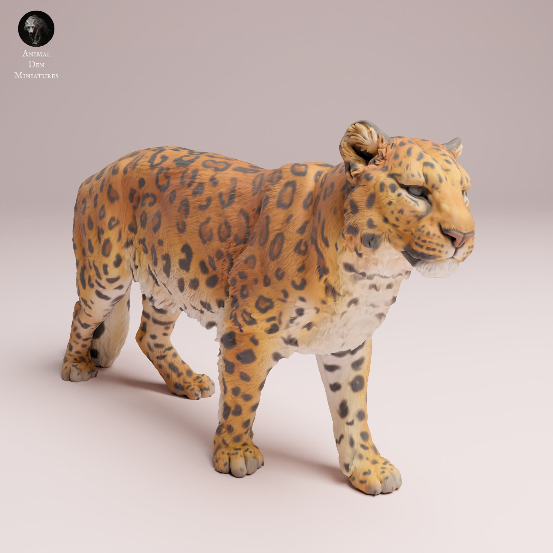Productfoto Dierfiguur Diorama, Modelbouw: 0: Wilde Dierfiguur: Amur Luipaard – gedetailleerd en voorgemaakt (Ref 25_07_16)