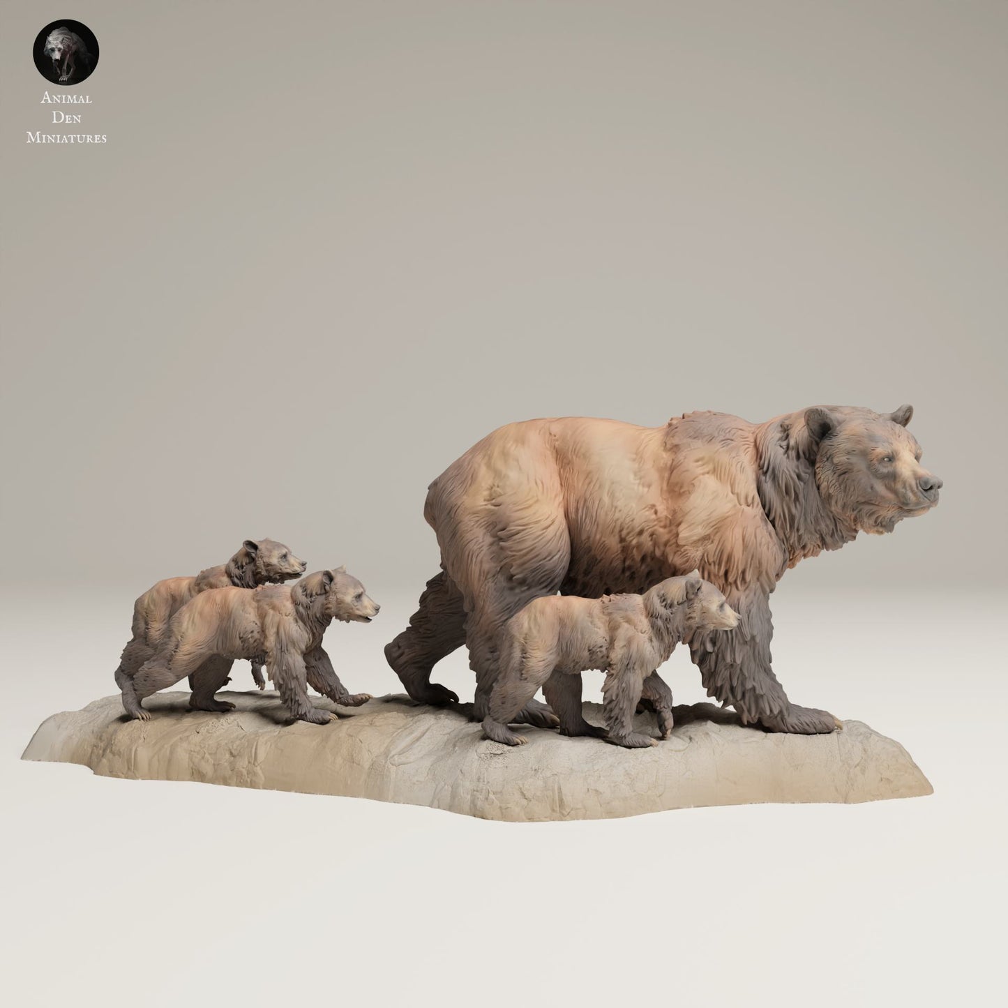 Productfoto Dierfiguur Diorama, Modelbouw: 0: Wilde Dierfiguren: Grizzly Familie – Beren Diorama Set (Ref 25_06_05)