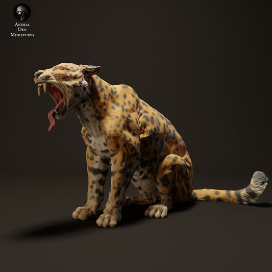 Productfoto Dier Figuur Diorama, Modelbouw: 0: Wilde Dier Figuur: gaapende Jaguar – Jungle Dieren (Ref 01_01_03)