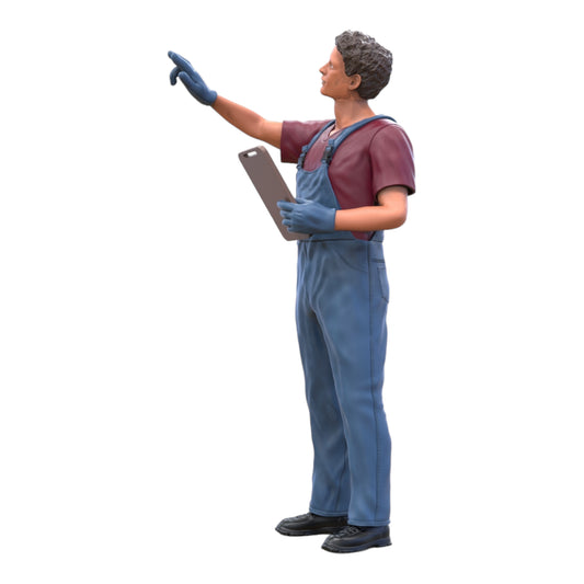 Productfoto Diorama en modelbouw miniatuurfiguur: Monteur met clipboard