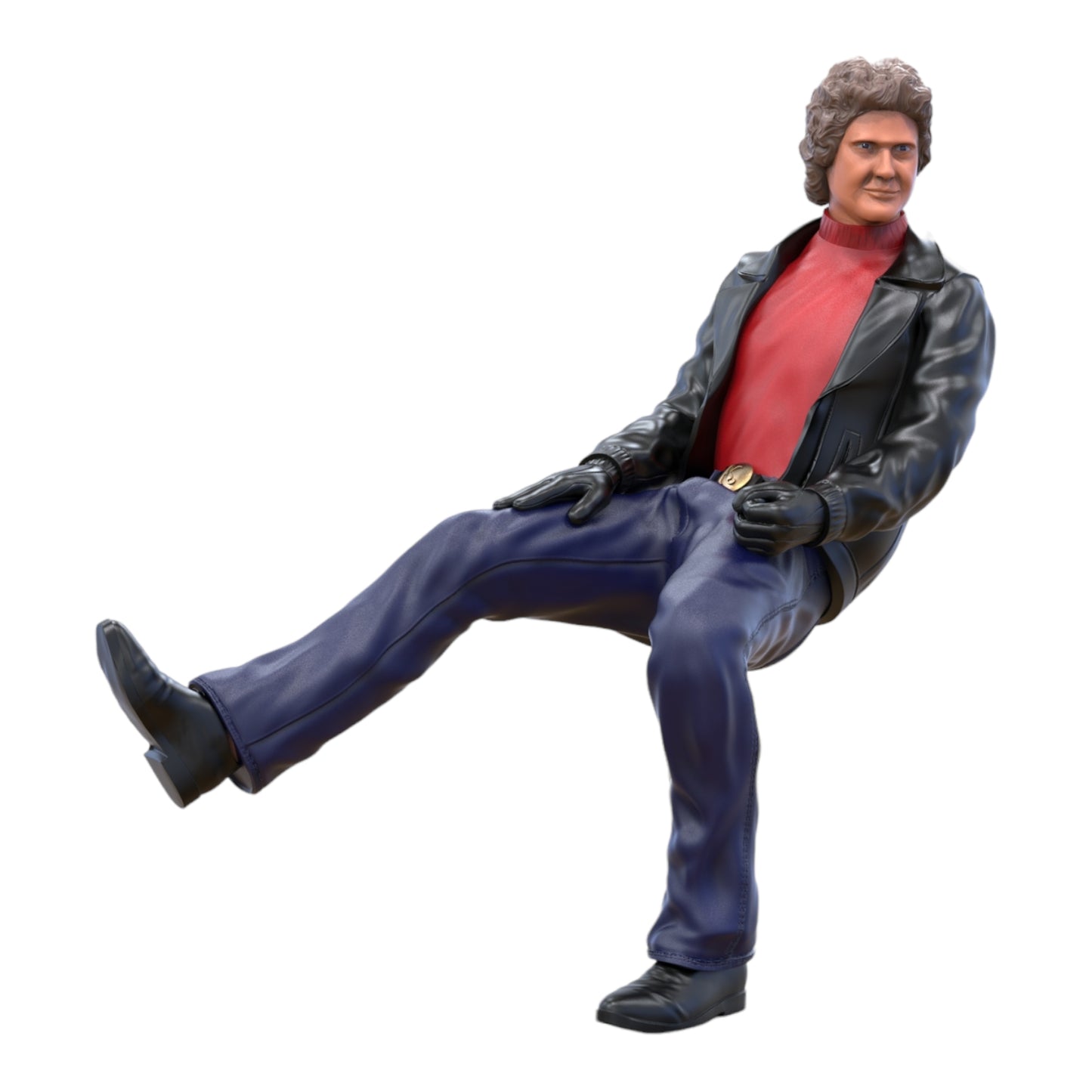 Productfoto diorama en modelbouw miniatuur figuur: Coole kerel zittend