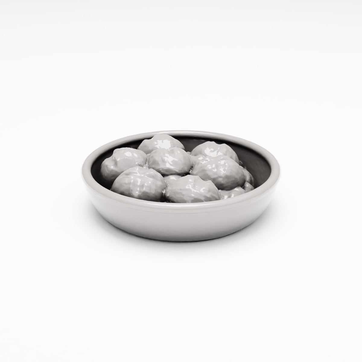 Productfoto diorama en modelbouw 3: Dioramakeuken: keramische schaal met broodjes (Ref. 105D)