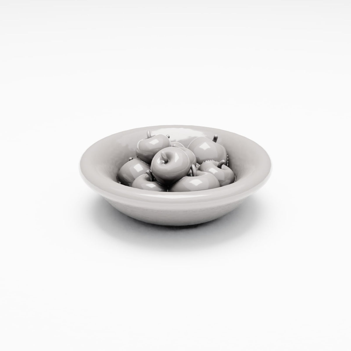Productfoto diorama en modelbouw 3: Diorama Keuken & Tafel: fruitschaal met appels (Ref. 108D)