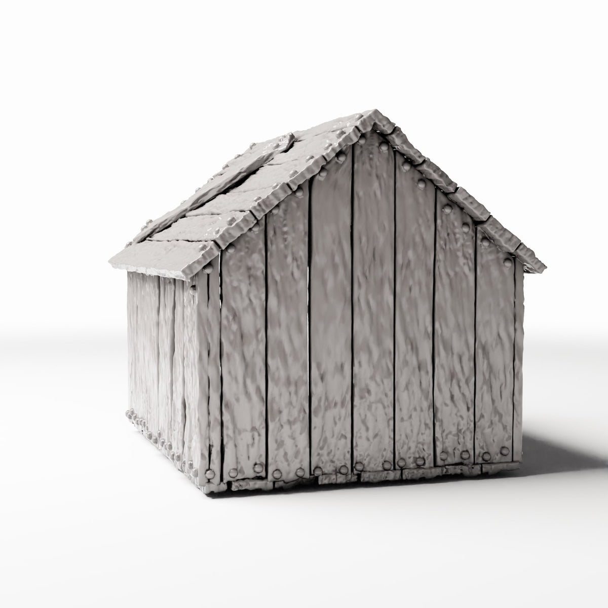 Productfoto diorama en modelbouw 3: Dioramaterrein: Verweerd hondenhok (Ref. 127D)
