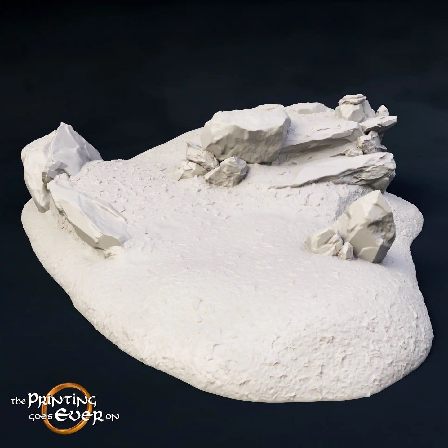 Productfoto Tabletop 28mm The Printing Goes Ever On (TPGEO) 0: Heuvel Terrain Type C - Zachte Verhoging in Grasland