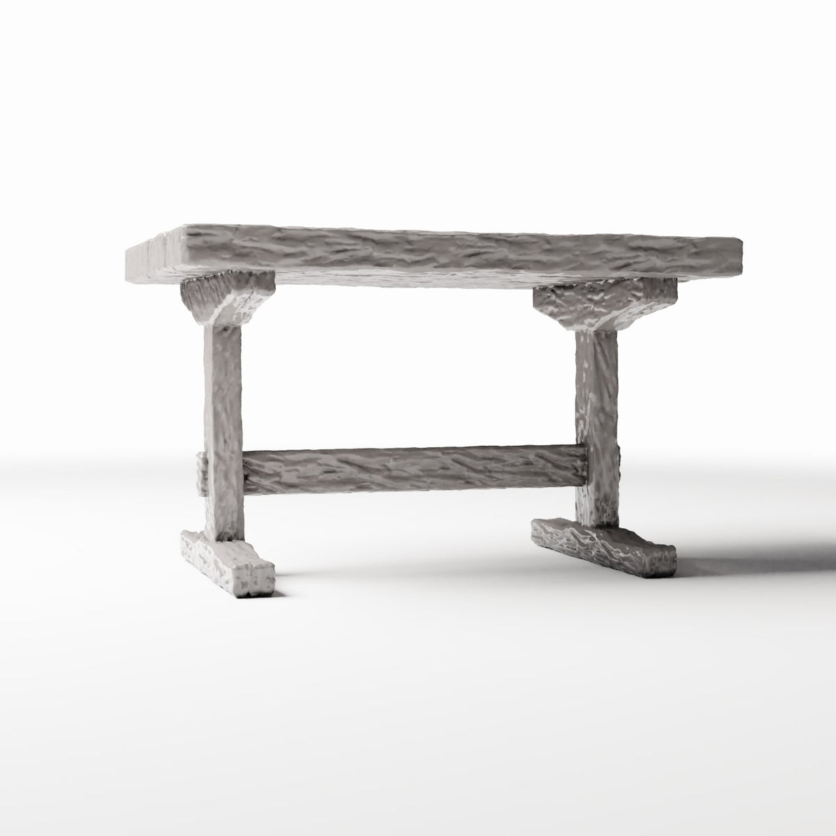 Productfoto diorama en modelbouw 3: Dioramakeuken: rustieke houten tafel voor een miniatuurkeuken (Ref. 1500D)