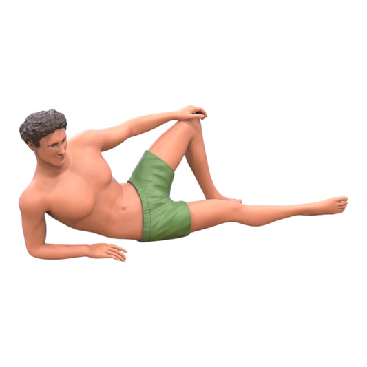 Productfoto Diorama en Modelbouw Miniatuurfiguur: Man op het Strand 1