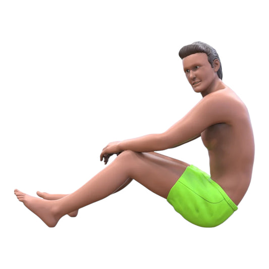 Productfoto Diorama en Modelbouw Miniatuurfiguur: Man op het Strand 2