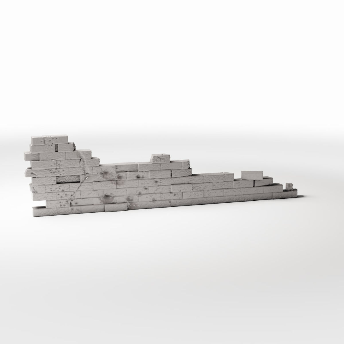Productfoto diorama en modelbouw 3: Dioramagebouw: beschadigde bakstenen muur als veldversterking (Ref. 1633D)