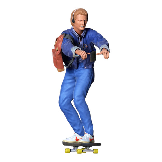 Productfoto diorama en modelbouw miniatuurfiguur: Skater - man op skateboard met rugzak