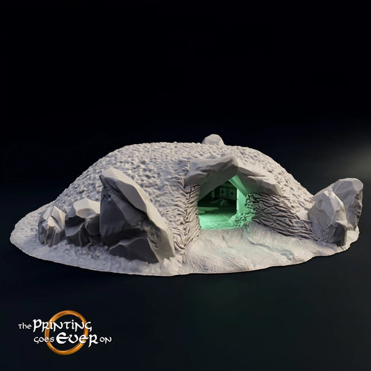 Productfoto Tabletop 28mm The Printing Goes Ever On (TPGEO) 0: Grote grafkamer catacomben - Spookachtige rustplaats onder de heuvel - Heuvelgraven