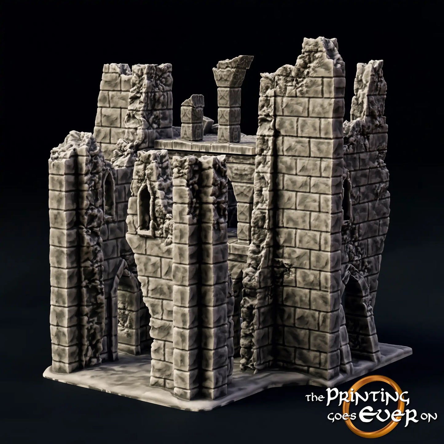 Productfoto Tabletop 28mm The Printing Goes Ever On (TPGEO) 0: Ruïne E - Puin van een middeleeuwse stad - Vernield huis