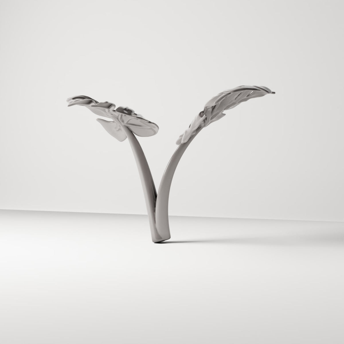 MyPortal 181 3: Diorama Pflanzen: Monstera mit zwei Blättern (Ref. 181D)