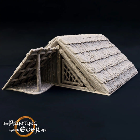 Productfoto Tabletop 28mm The Printing Goes Ever On (TPGEO) 0: Inheemse Hütte A - Primitieve Behausing met Stroodak - Inheemse Huis