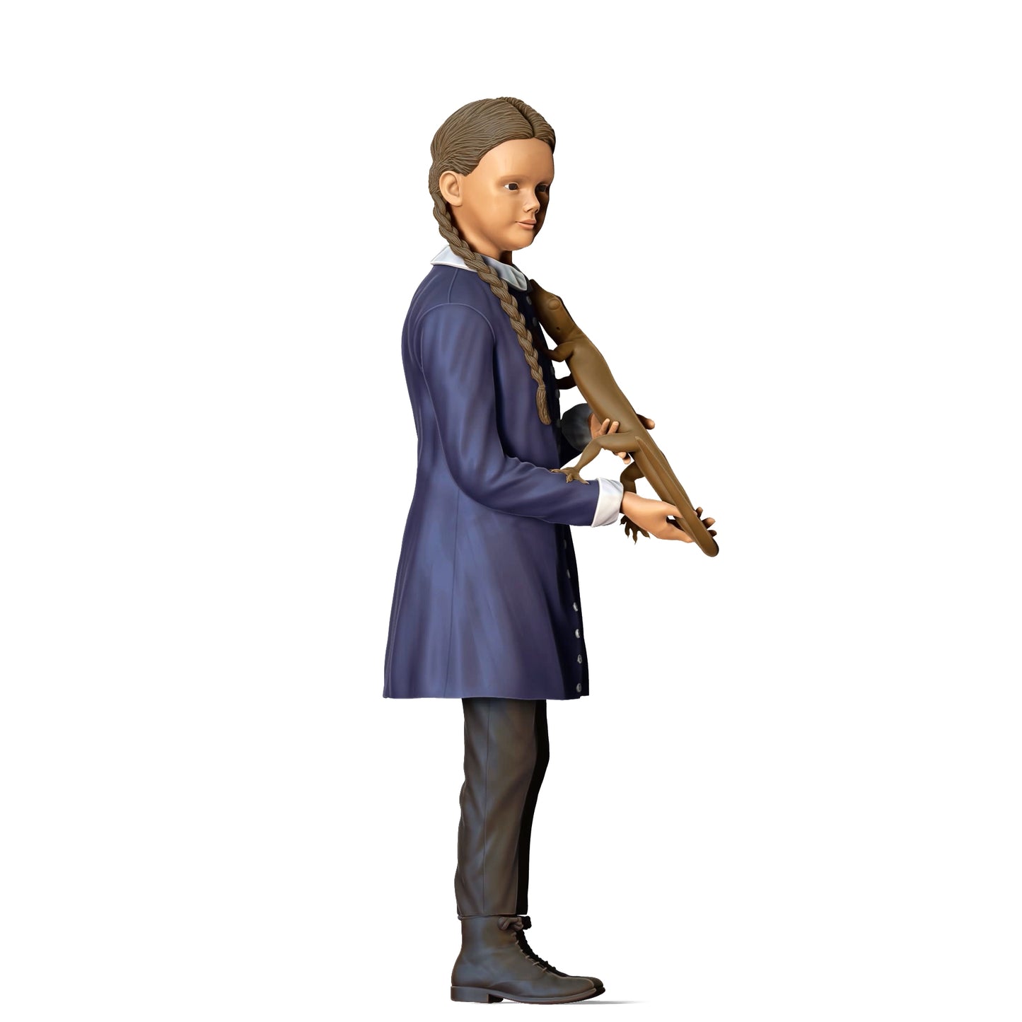 Productfoto Diorama en modelbouw miniatuurfiguur: Horror Familie - Meisje met hagedis als huisdier