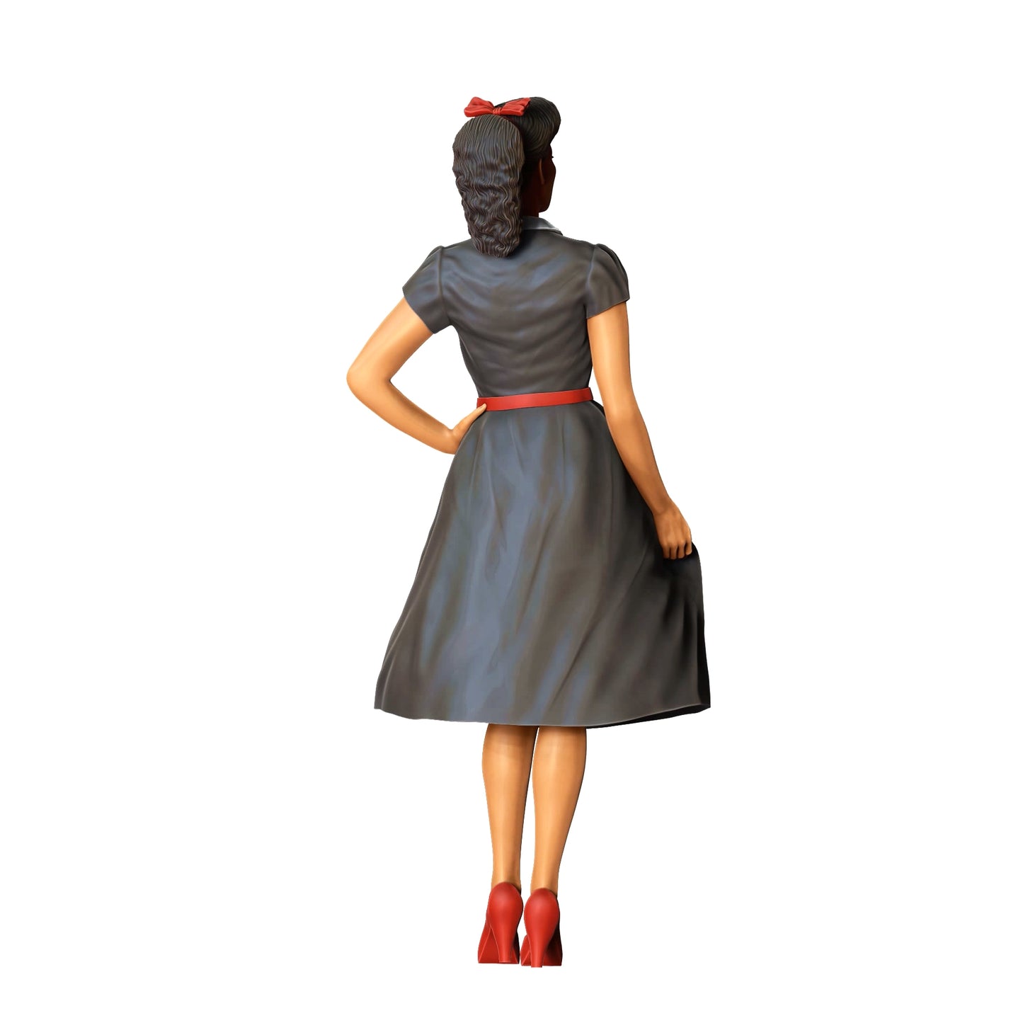 Productfoto Diorama en Modelbouw Miniatuurfiguur: Vrouw in Jurk - Rockabilly Stijl Rock 'n Roll