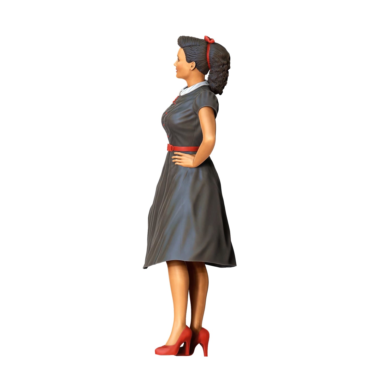 Productfoto Diorama en Modelbouw Miniatuurfiguur: Vrouw in Jurk - Rockabilly Stijl Rock 'n Roll