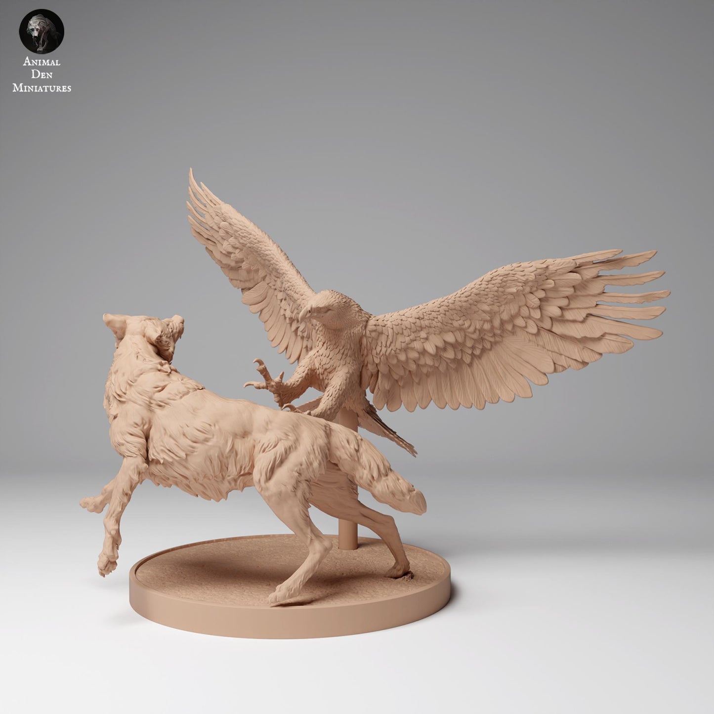 Produktfoto Tier Figur Diorama, Modellbau: 0: Wildtier Figuren: Goldener Adler vs. Mongolischer Wolf (Ref 24_12_11)