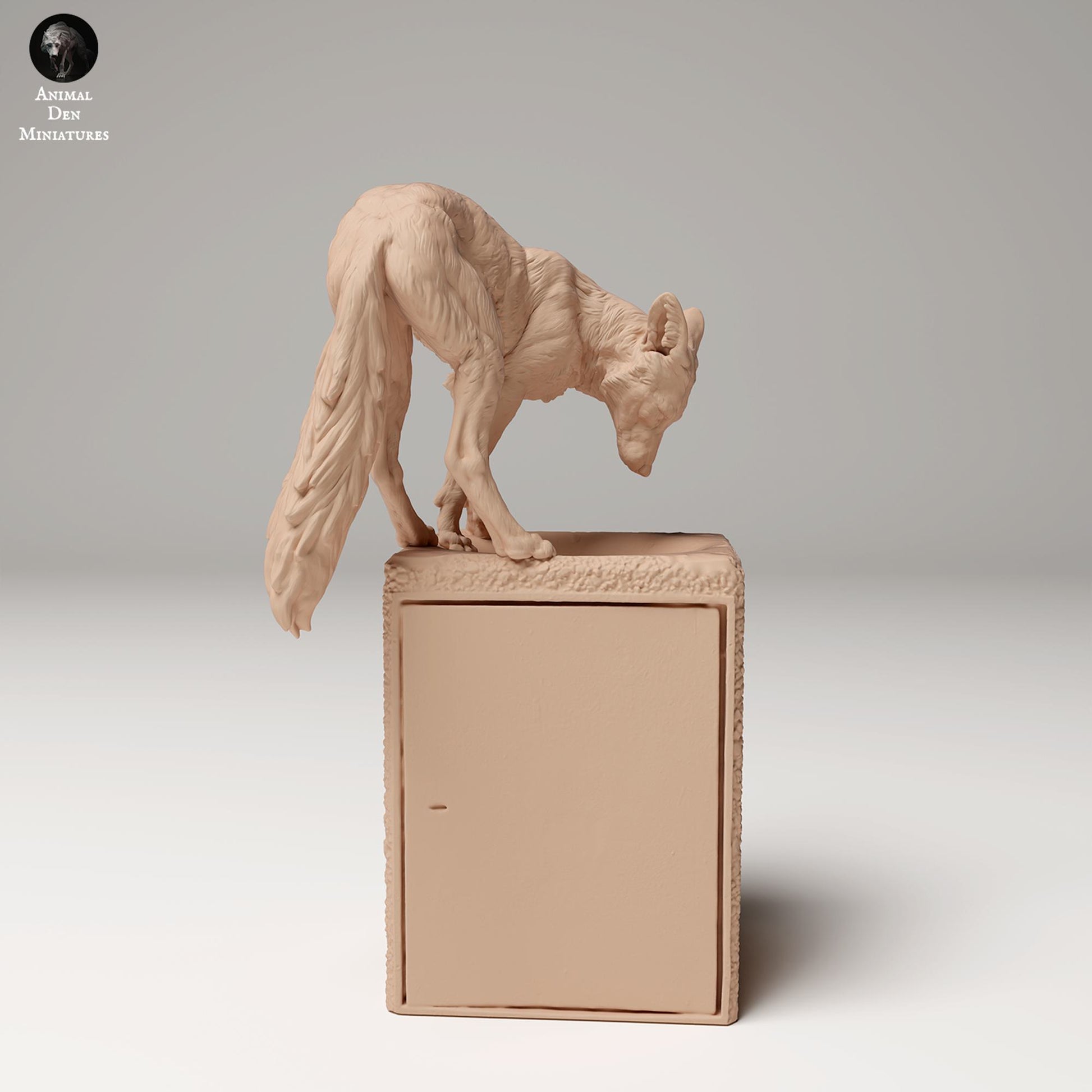 Productfoto Dierfiguur Diorama, Modelbouw: 0: Wilde Dierfiguur: Rode Vos op Afval (Ref 24_09_03)